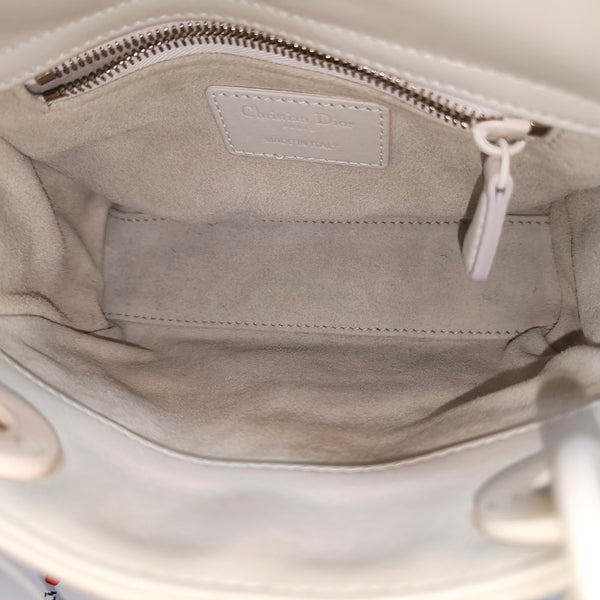 Lady Dior Mini Cannage Lambskin White
