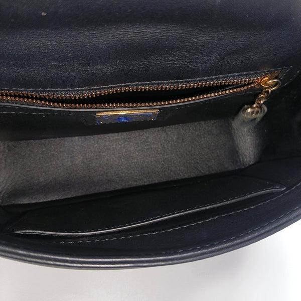 SERPENTI CABOCHON Small Quilted Calfskin Black
