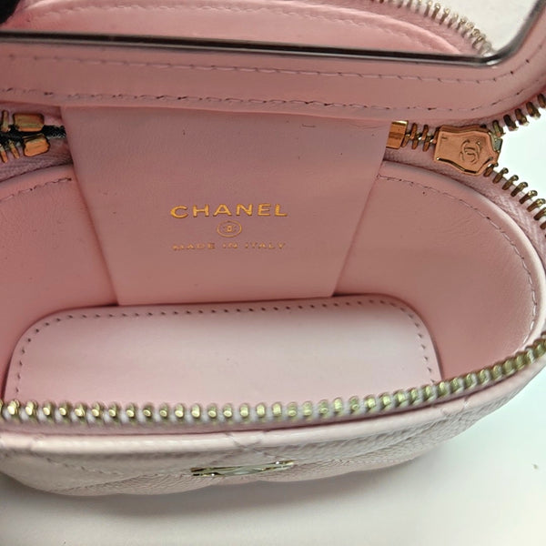 Quilted Grained Calfskin Top Handle Bag Pink