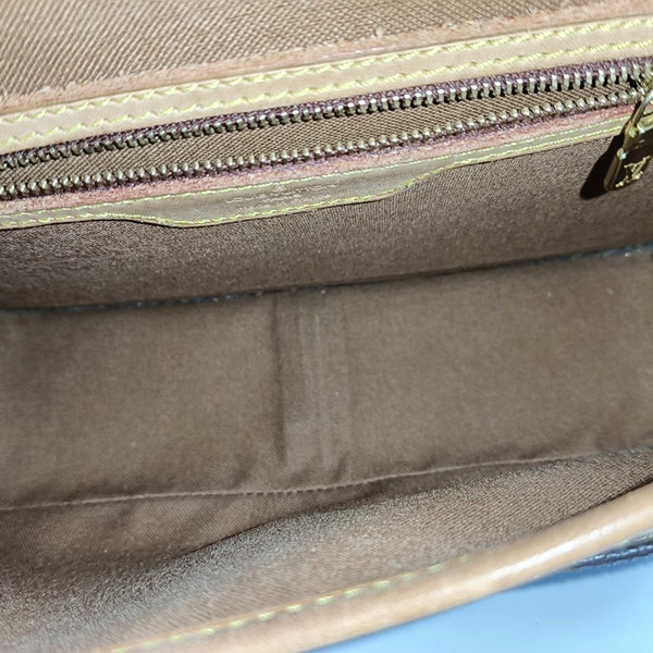 SOLOGNE PM Monogram Coated Canvas Brown