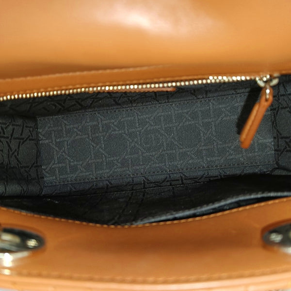 Lady Dior Small Quilted Lambskin Orange