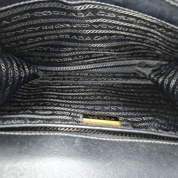 Saffiano Calfskin Shoulder Bag Black