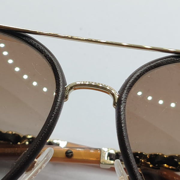 Brown Metal Sunglasses