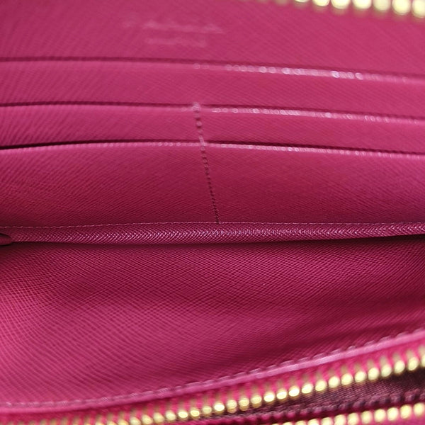 Fiocco Bow Saffiano Calfskin Red Wallet