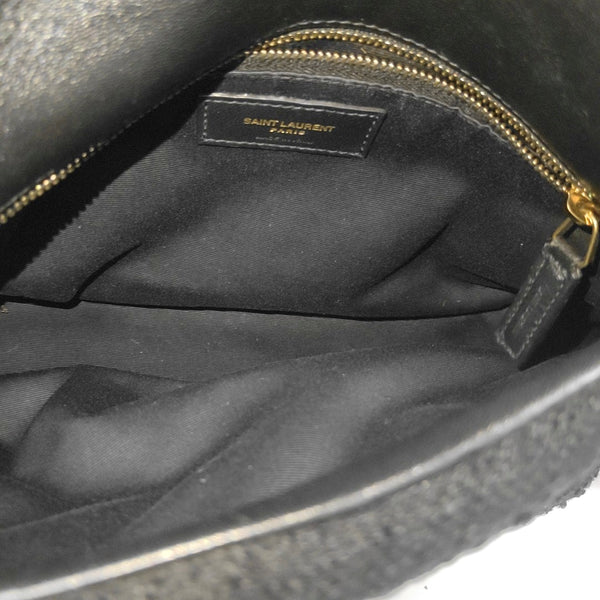 PUFFER Small Quilted Fabric Black