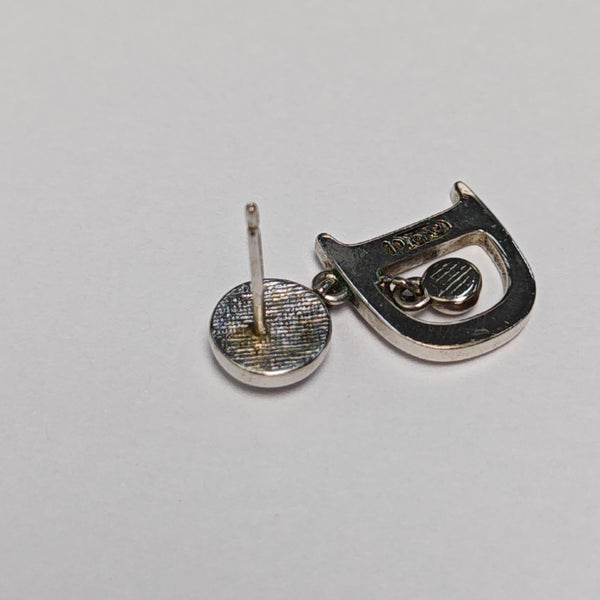 CD Swing Metal Silver Earrings
