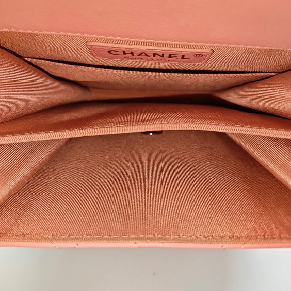 BOY CHANEL Mini Quilted Calfskin Pink
