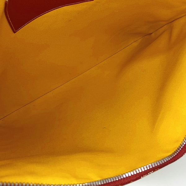 Coated Canvas Clutch Red