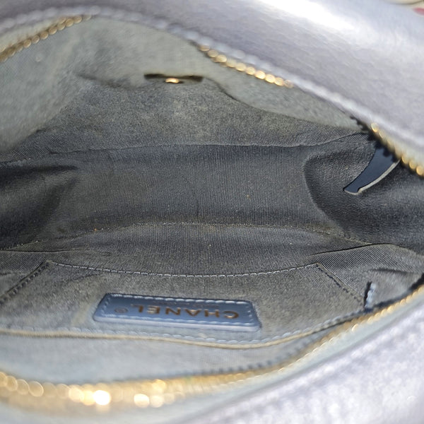 Quilted Lambskin Shoulder Bag Blue