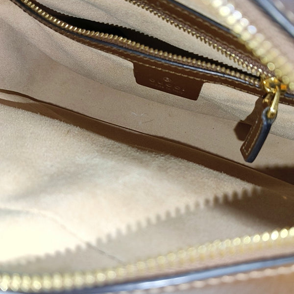 Authenticated pre-owned Horsebit 1955 Small Coated Canvas Beige - Crossbody Bag at Looply