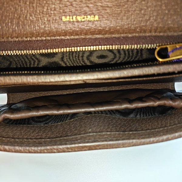 Coated Canvas Shoulder Bag Beige