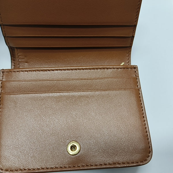 TRIOMPHE Mini Coated Canvas Yellow Wallet