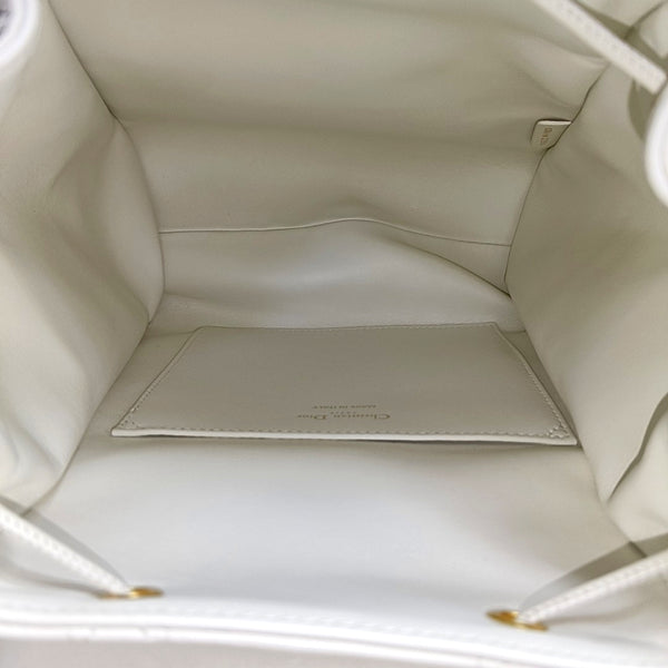 Dior Caro Medium Cannage Lambskin White