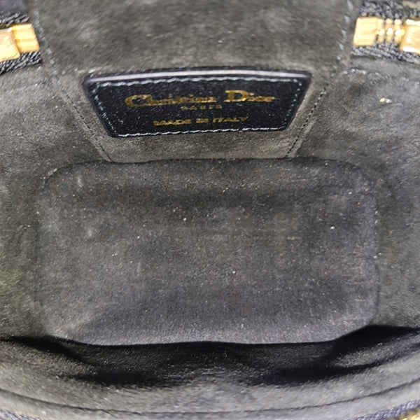 Lady Dior Super Mini Cannage Lambskin Black