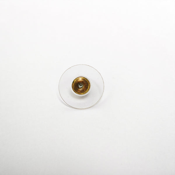 CC Logo Metal Gold Stud Earrings