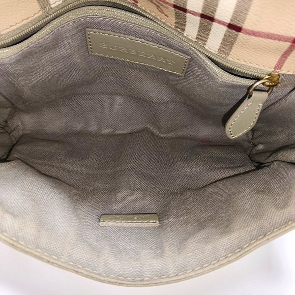 Coated Canvas Shoulder Bag Beige