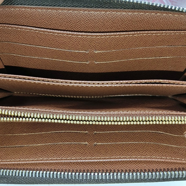 ZIPPY Monogram Coated Canvas Brown Wallet