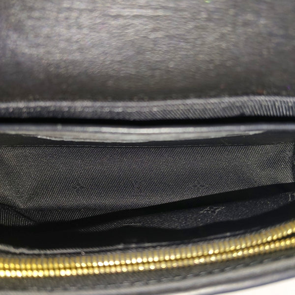 WALLET ON STRAP Monogram Calfskin Black