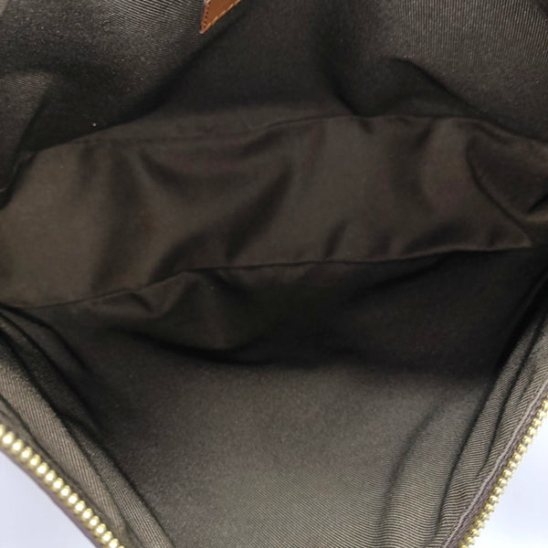 LOOP HOBO Monogram Coated Canvas Brown