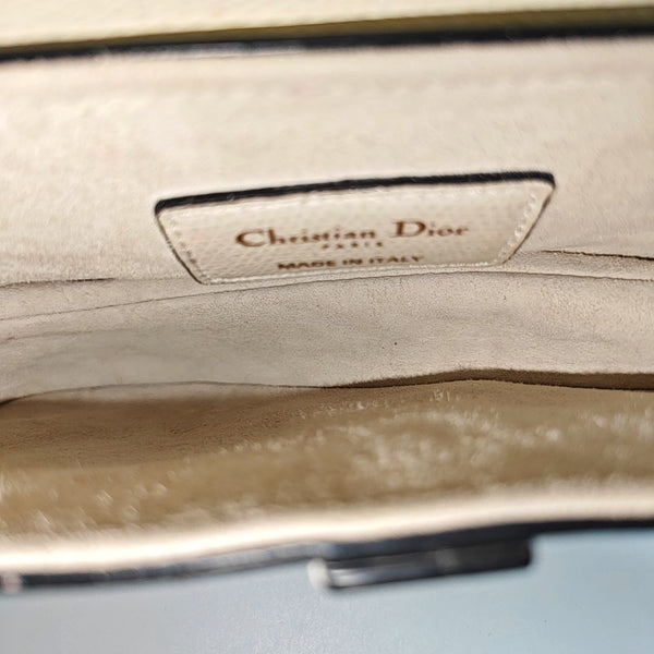 Saddle Mini Calfskin White