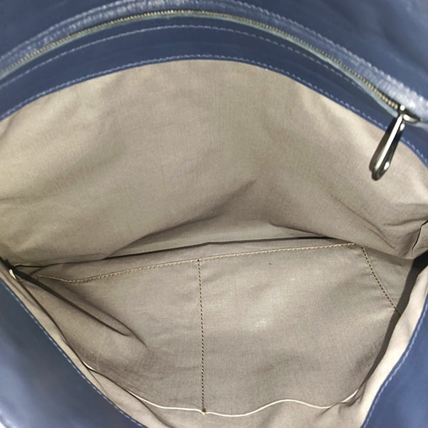 Calfskin Shoulder Bag Blue