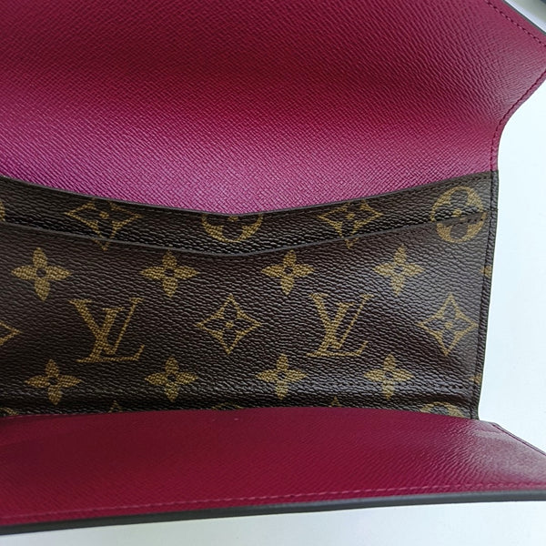 JOSÉPHINE Monogram Coated Canvas Brown Wallet