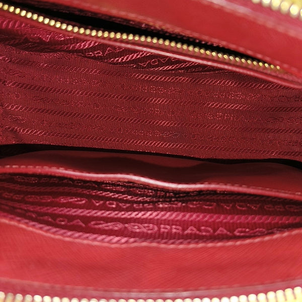 Galleria Small Saffiano Calfskin Red
