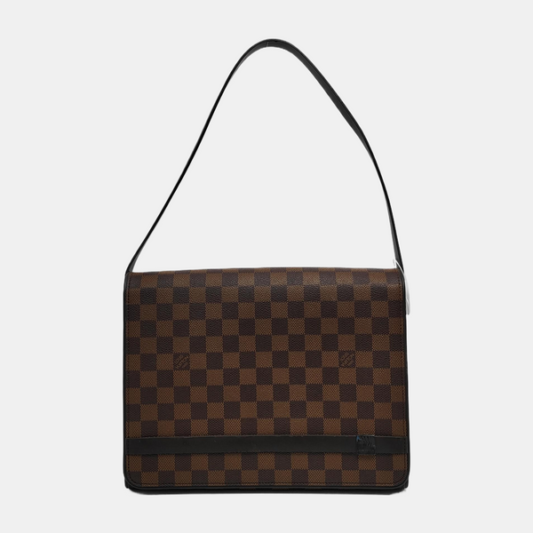 TRIBECA Damier Ebene Coated Canvas Brown