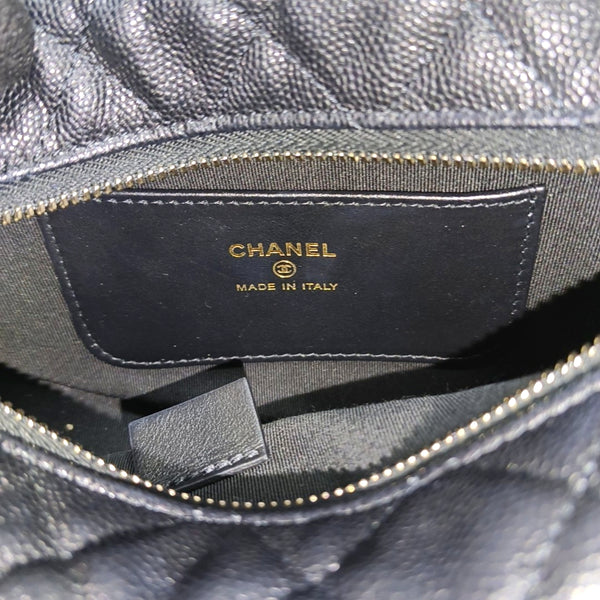 Quilted Grained Calfskin Mini Black