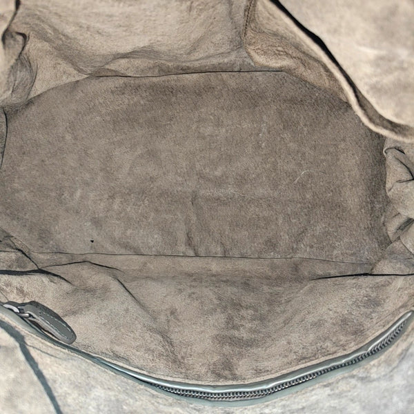 Calfskin Top Handle Bag Gray