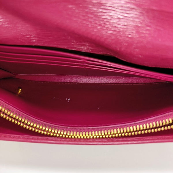 Fold Wallet Saffiano Calfskin Red Wallet