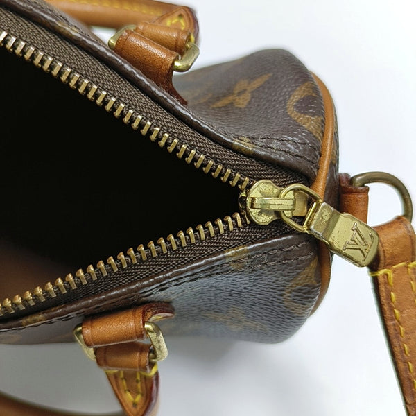 SPEEDY Nano Monogram Coated Canvas Brown