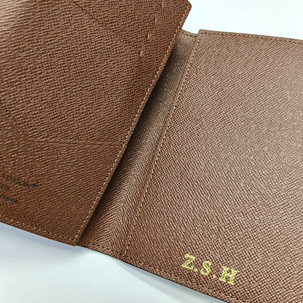 Monogram Coated Canvas Wallet Brown
