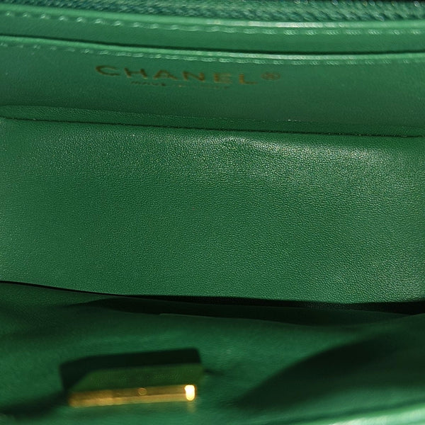CLASSIC FLAP Mini Quilted Lambskin Green