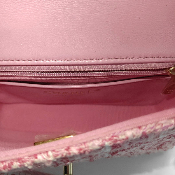 CLASSIC FLAP Mini Quilted Wool Pink