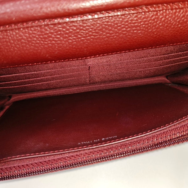 WOC Quilted Grained Calfskin Red