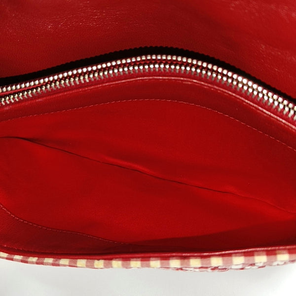 Bolso bandolera de tela acolchada rojo
