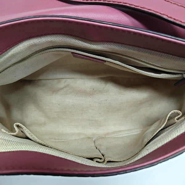 Monogram Calfskin Shoulder Bag Red