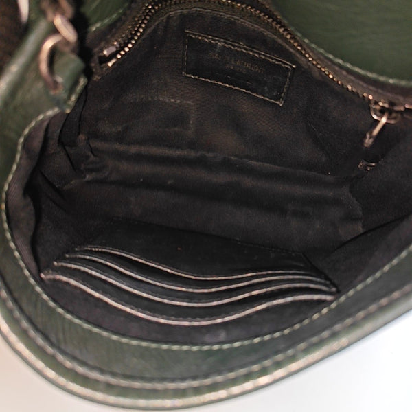 NIKI Mini Chevron Calfskin Green