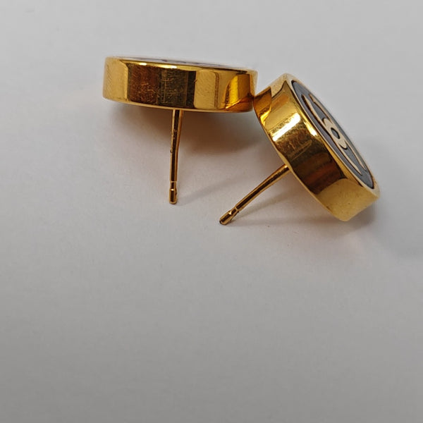 Metal Multicolor Stud Earrings