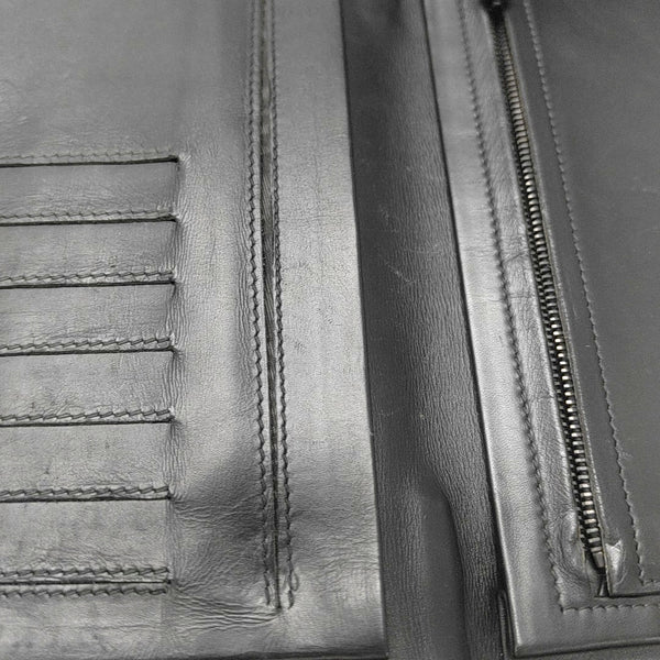 Calfskin Top Handle Bag Black