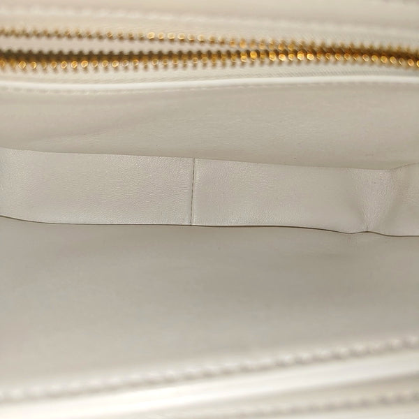 TRIOMPHE Small Coated Canvas White