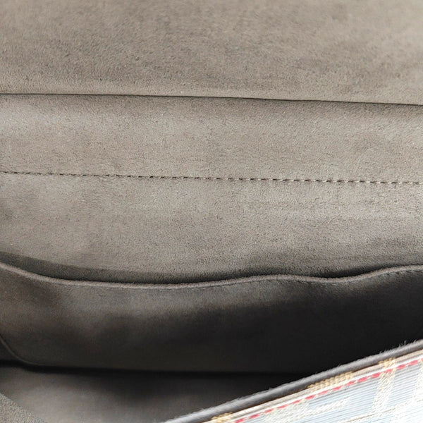 Coated Canvas Shoulder Bag Brown