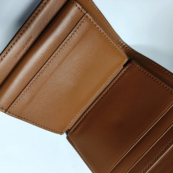 TRIOMPHE Small Coated Canvas Brown Wallet