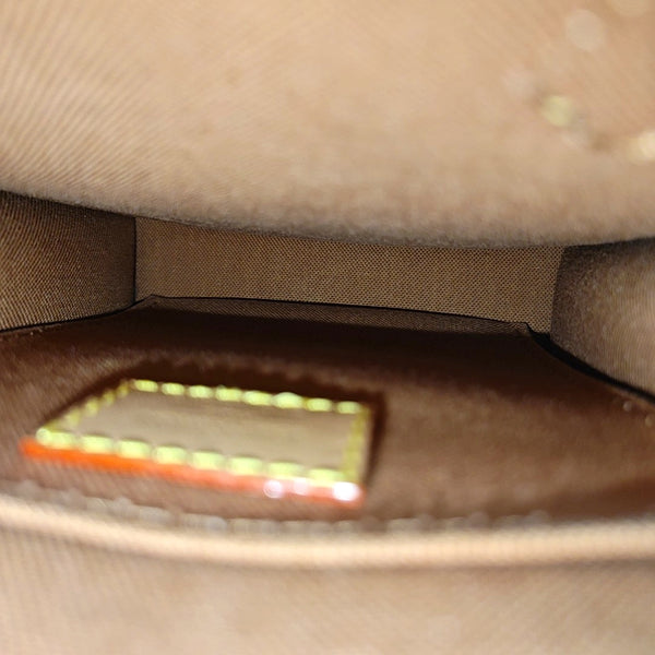 SAC PLAT Mini Monogram Coated Canvas Brown