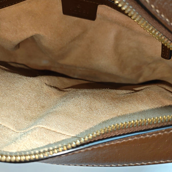 Authenticated pre-owned Horsebit 1955 Small Coated Canvas Beige - Crossbody Bag at Looply