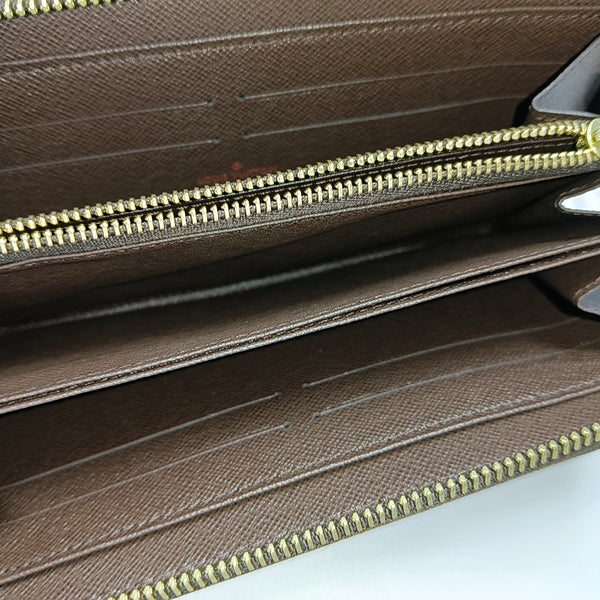 ZIPPY Damier Ebene Coated Canvas Brown Wallet