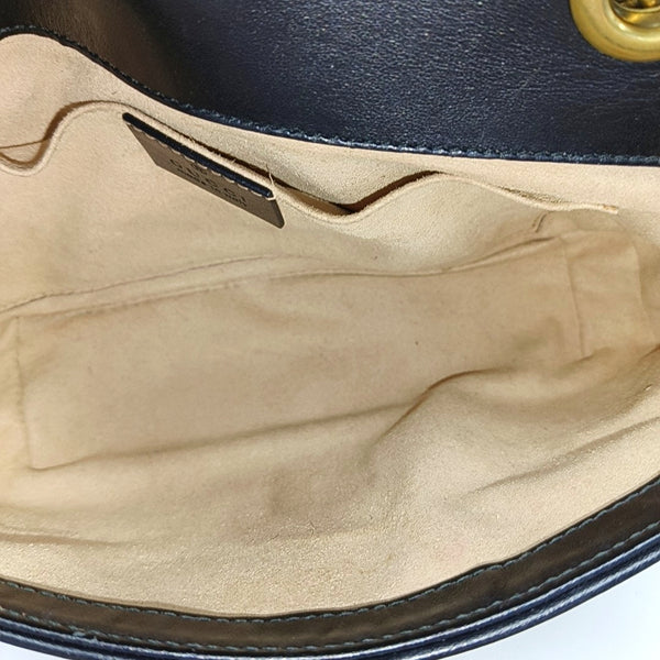 GG Marmont Small Quilted Calfskin Black