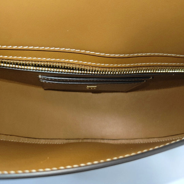 Calfskin Shoulder Bag Brown