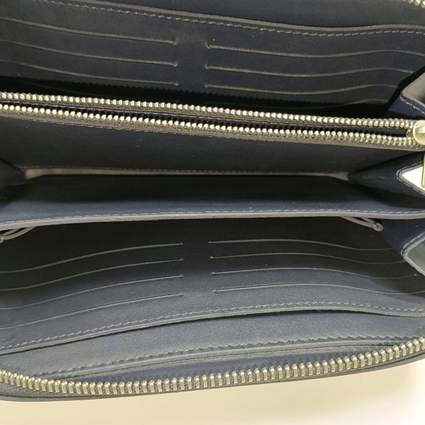 ZIPPY Damier Calfskin Blue